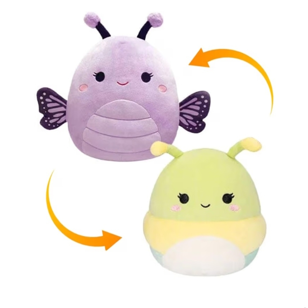 Squishmallows Purple and Green Reversible Stuffed Animal